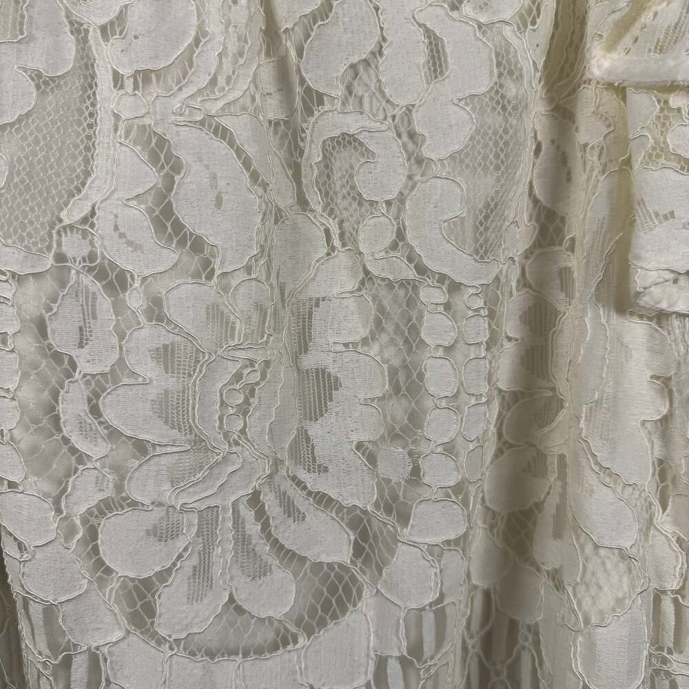 Sweet Lovely By Jen Ivory Lace High Neck Top - Picture 3 of 7